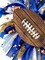 Wooden Football Sign with Jute String, 13" x 8" Inches, for Wreath / Door Hangers, Wreath Accents, Crafts, and Decorations